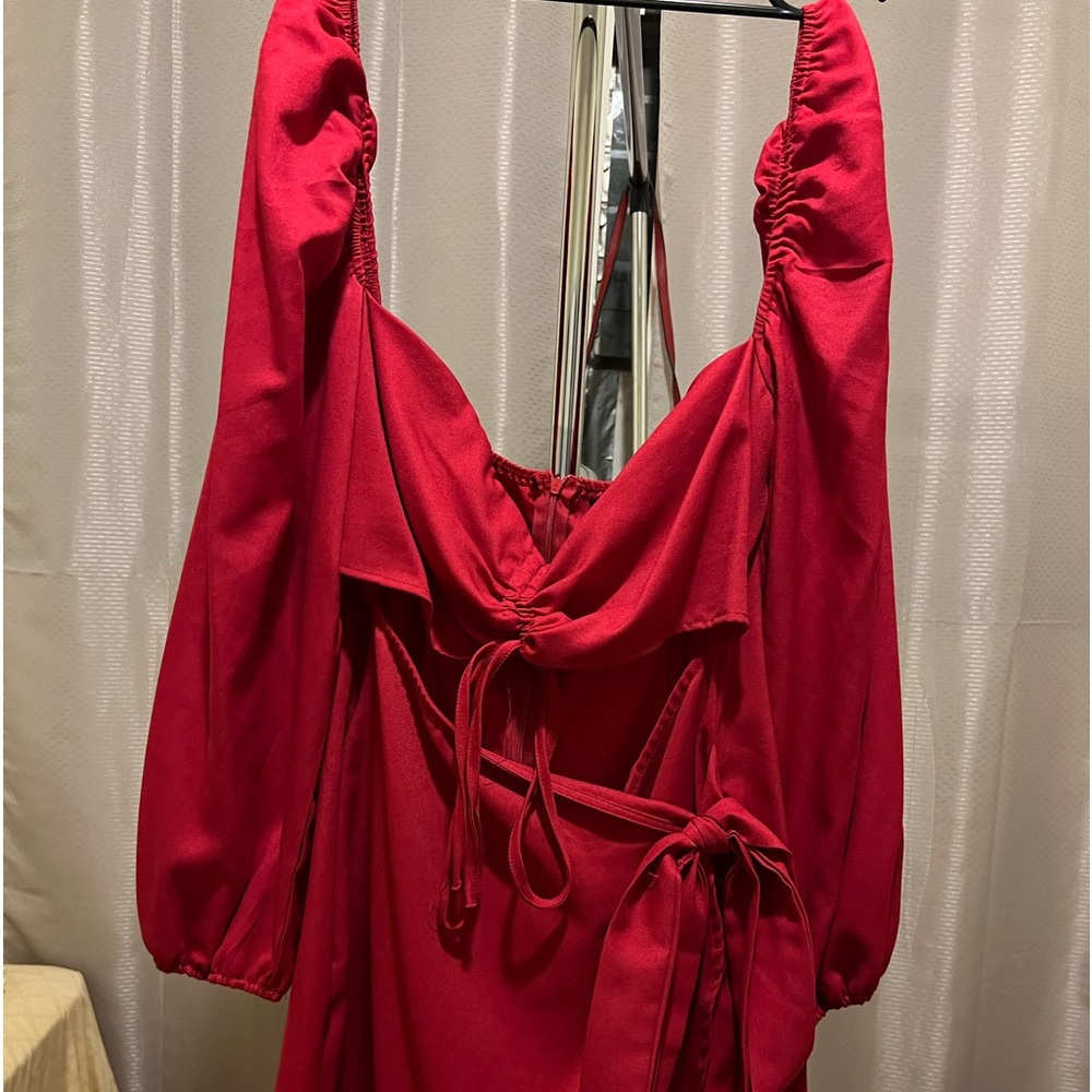 Short Red Wrap Dress